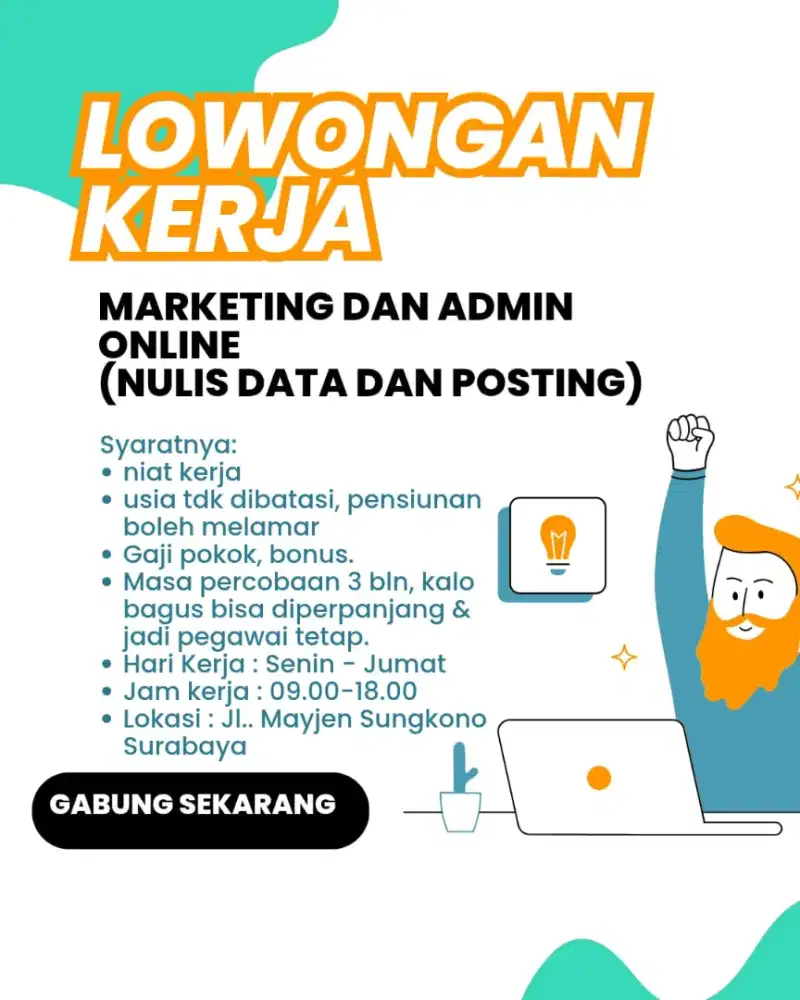Hiring Administrasi dan Marketing