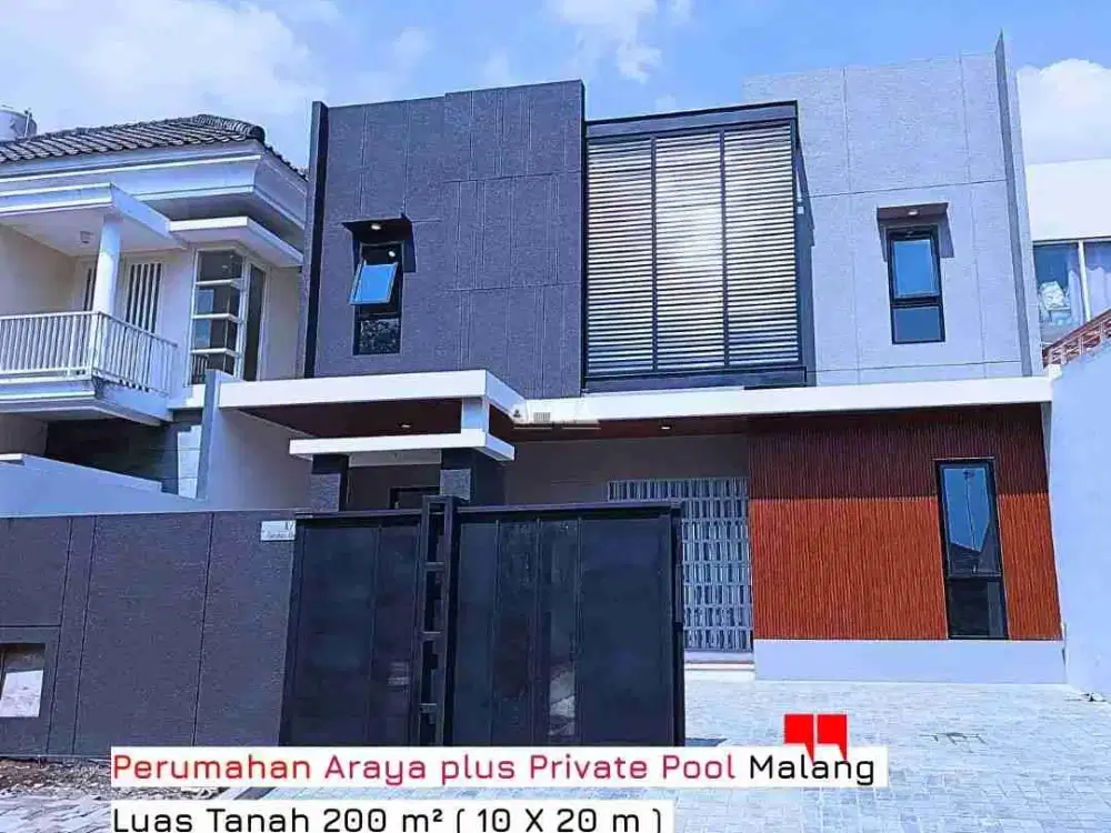 Rumah Baru 2 Lantai Plus Private Pool Perumahan Graha Golf Araya Malang