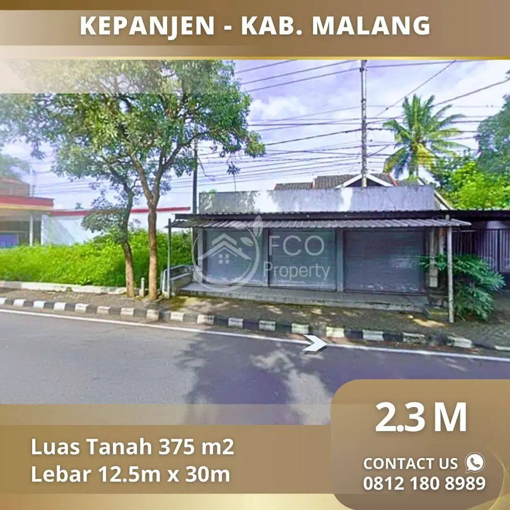 Kepanjen Rumah Untuk Usaha Seberang Pos Coffie Deretan Alfamart