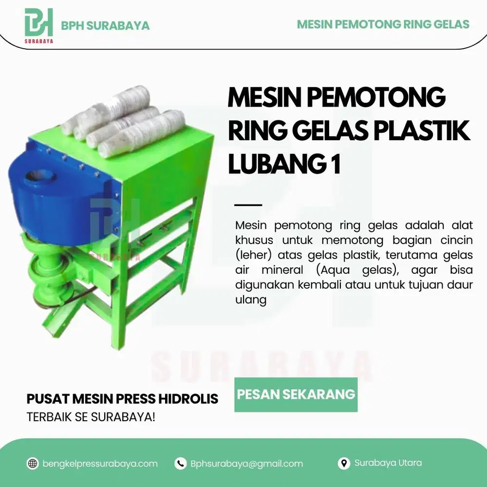 Mesin Pemotong Ring Gelas Plastik Lubang 1 Termurah