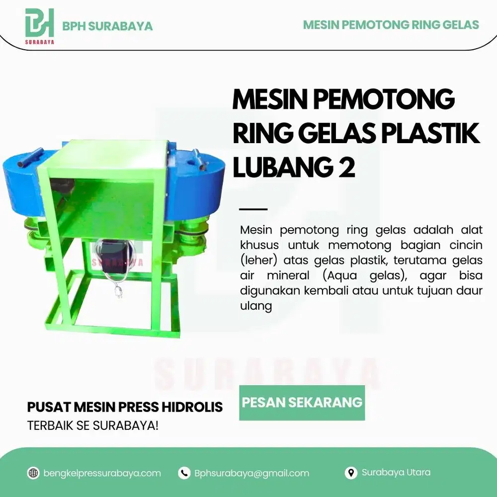Mesin Pemotong Ring Gelas Plastik Berbagai Gelas Plastik Lubang 2