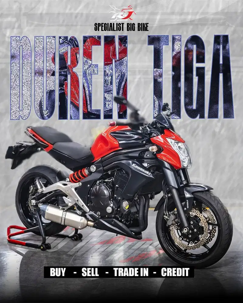 Kawasaki ER6N ER6 Ninja 650 Knalpot Custom Km 16.000an Warna Merah