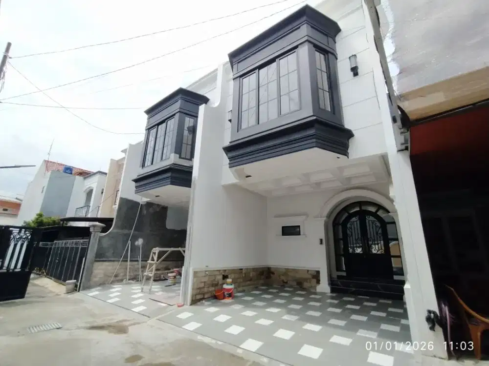 RUMAH MODERN 2LT SIAP HUNI DI TANAH BARU DEPOK, DEKAT TOL KUKUSAN & STASIUN DEPOK BARU