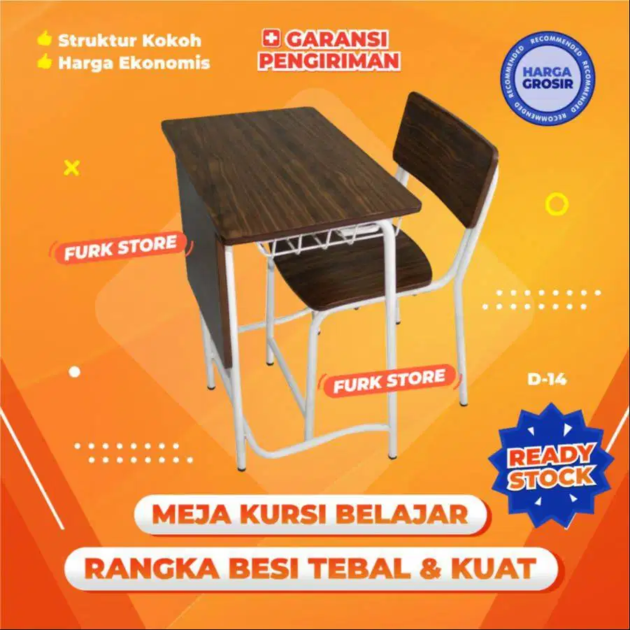 Kursi Sekolah Tipe D14 – meja kursi sekolah modern | meja dan kursi