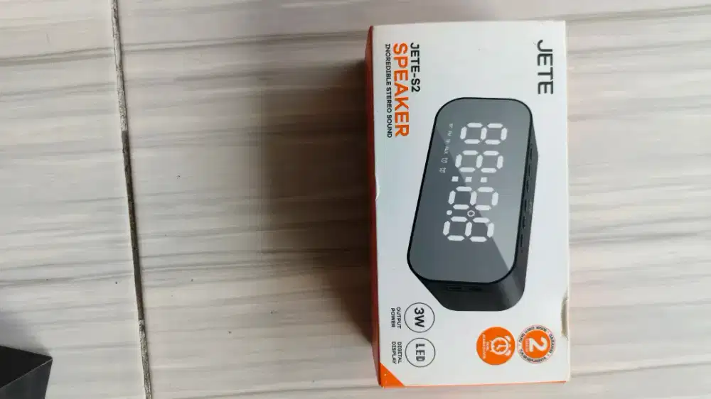 Speaker JETE S2 Bluetooth V5.0 Stereo Sound with Alarm Clock