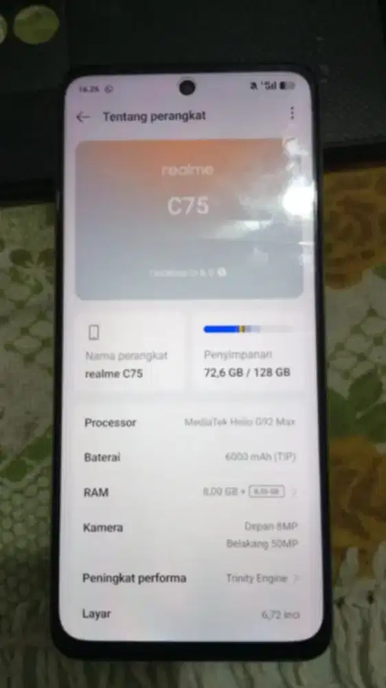 Realmi c75 fullset wam