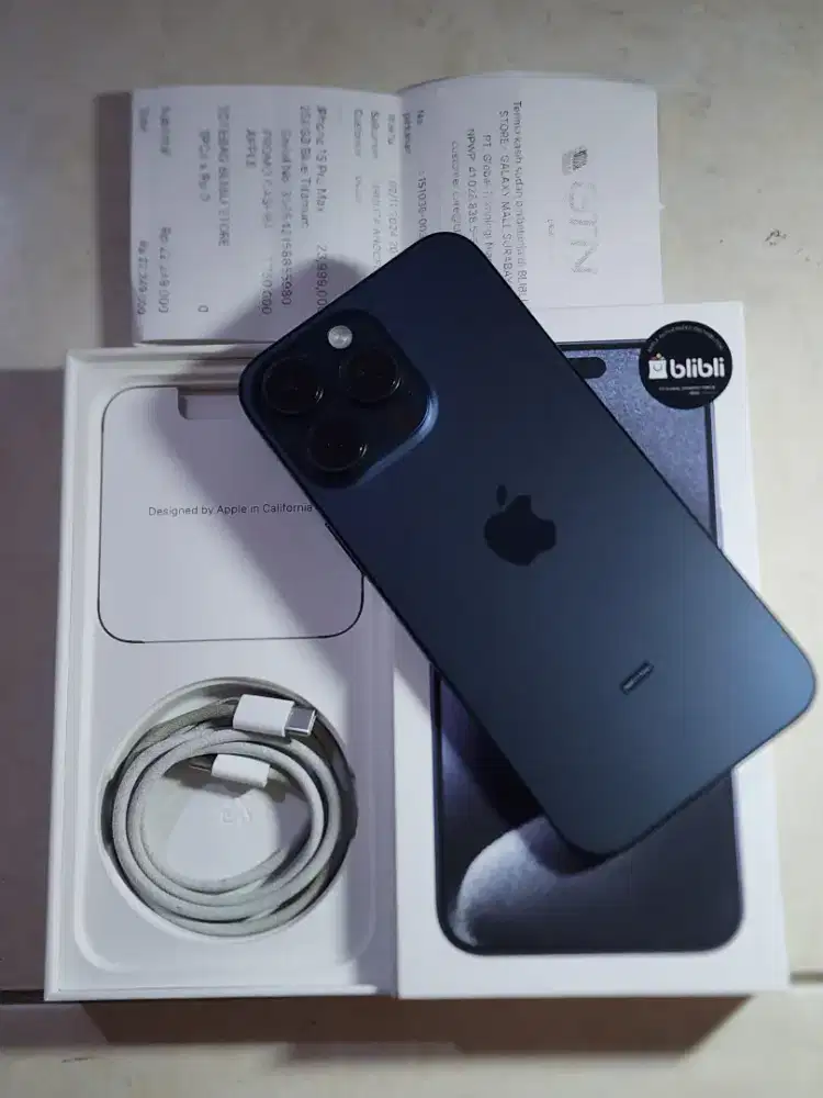 I Phone 15 Pro Max 256Gb IBOX Blue, 99,9% Mulus (BH: 95%, Siklus 223)