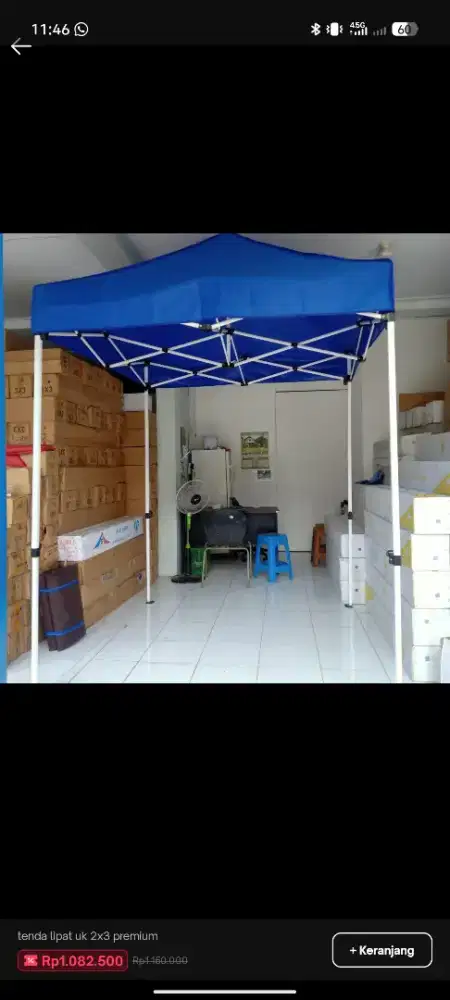 Tenda jualan 3x2 baru mulus