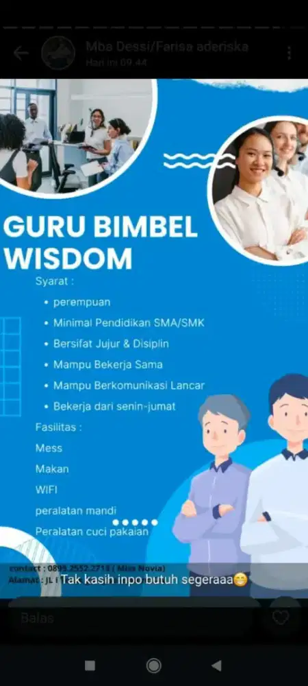 Lowongan bimbel