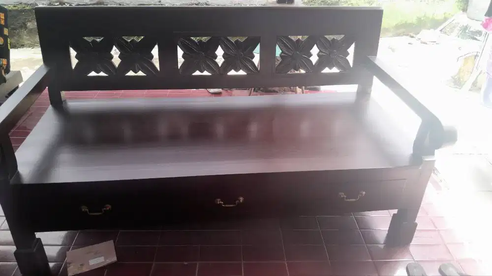 bangku kayu jati  gede lebaar