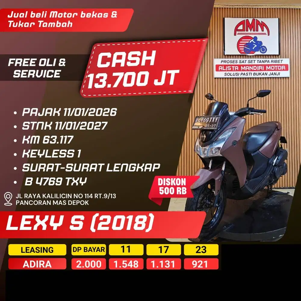 LEXY S 2018 PAJAK HIDUP CC 0% KREDIVO TOKPED SPAYLATER INDODANA GOPAY