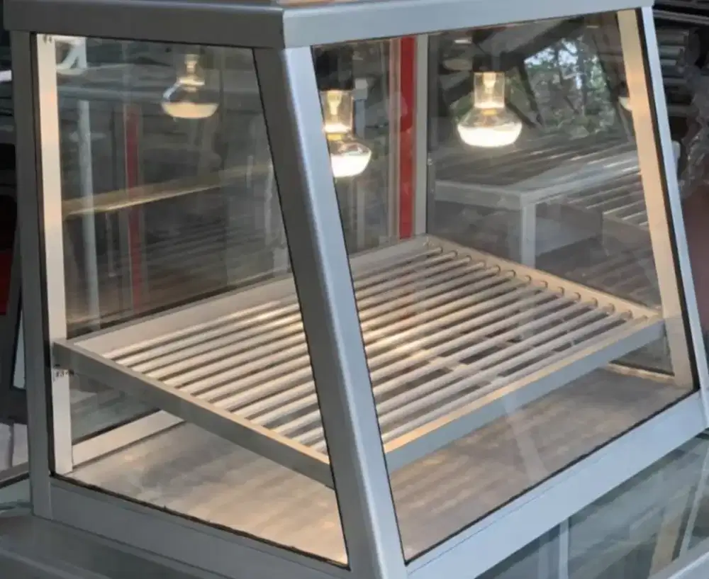 Etalase Penghangat Ayam / fried chicken / warmer ukuran panjang 80 cm