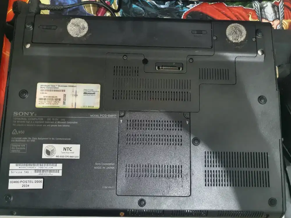 Sony Vaio Model PCG-6WFP