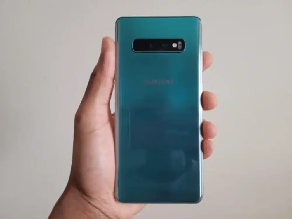 Samsung s10+ 8/128 ex resmi green mulus fullset