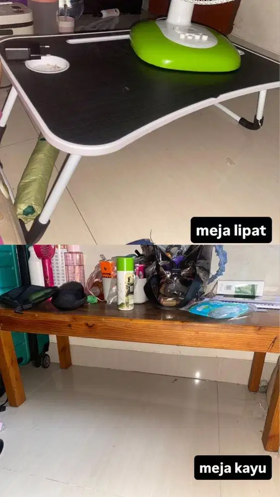 meja lipat & meja kayu