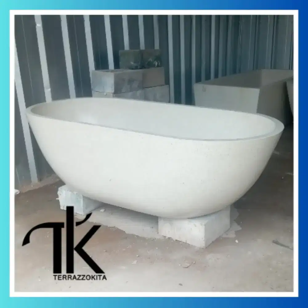 Bathtub terrazzo tipe elips