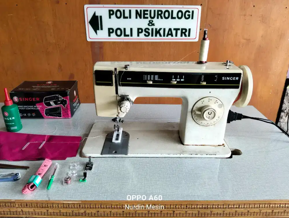 Mesin jahit Multifungsi SINGER tipe 968 ori komplit siappakai ok