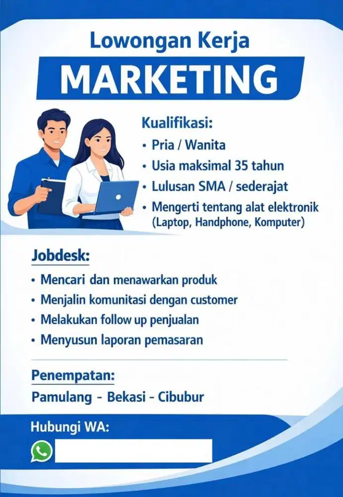 LOWONGAN KERJA MARKETING