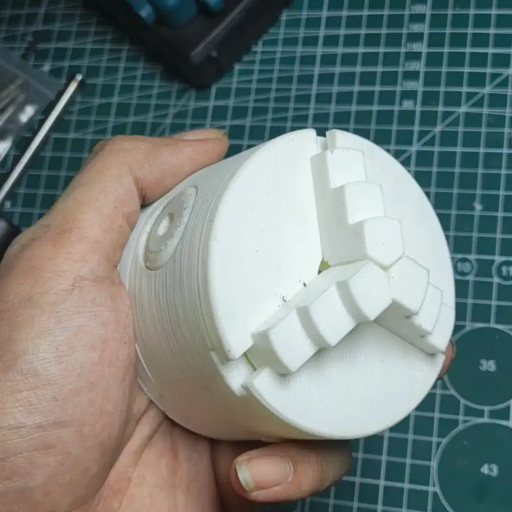 3D Printed 3 Jaw Chuck bubut 3 in self centering