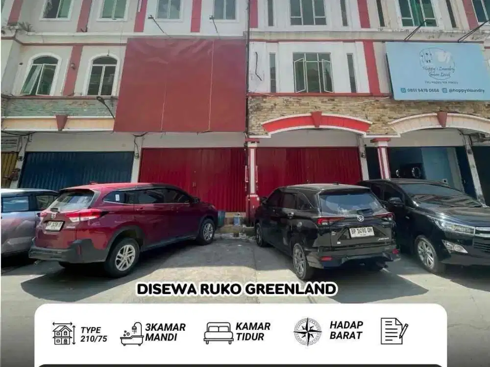 Disewakan Ruko Greenland Belakang Morning Bakery