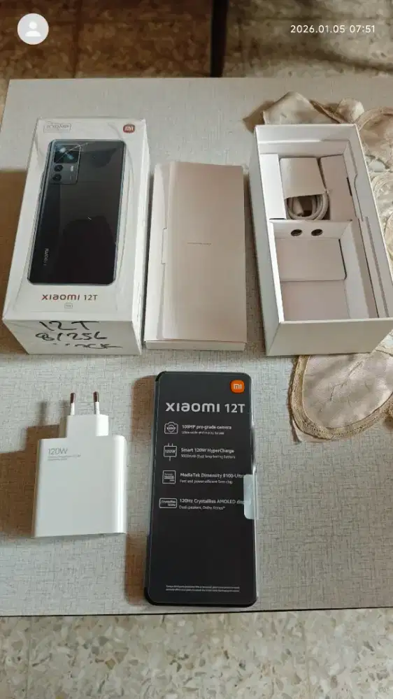 Xiaomi 12T fullset original mulus