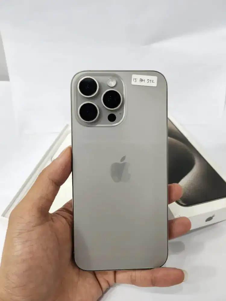 iPhone 15 pro max 512GB natural titanium resmi iBox