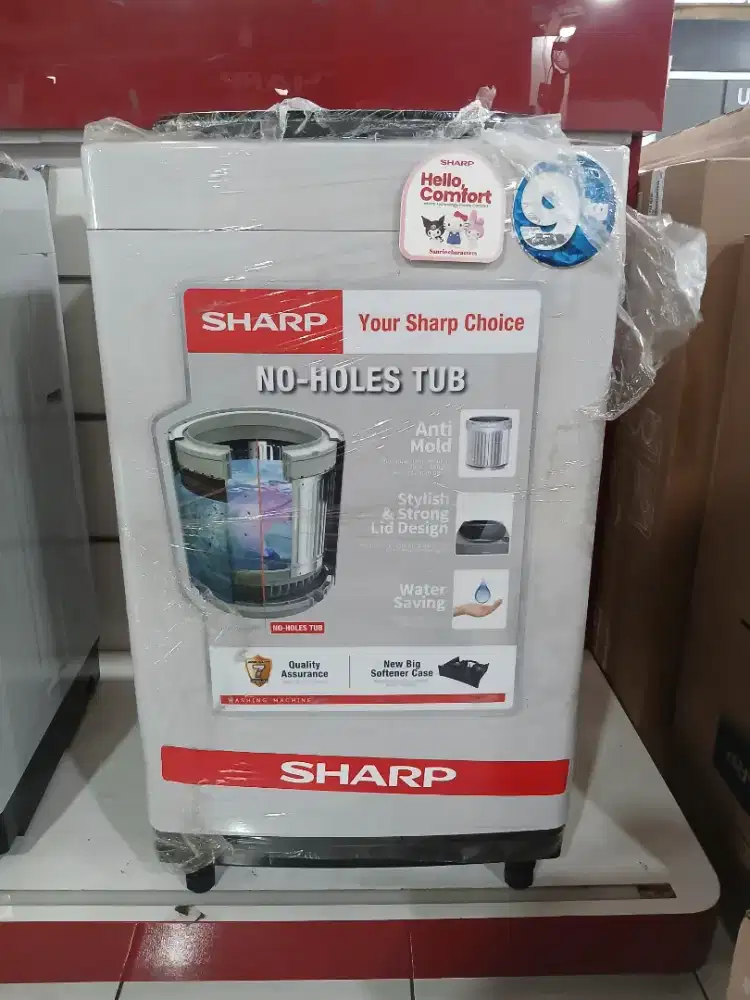 PROMO CICILAN 0% SHARP WASHING MACHINE TOP LOADING 9KG