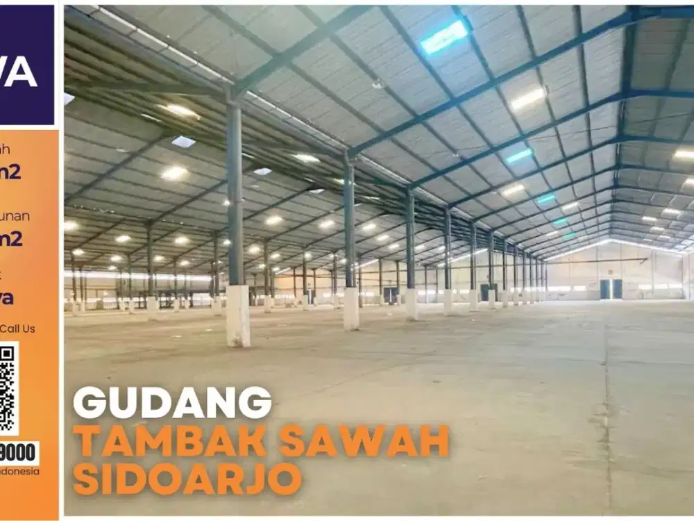 Disewakan Gudang Besar 39.000 m² Tambak Sawah Waru Sidoarjo – Siap Operasional