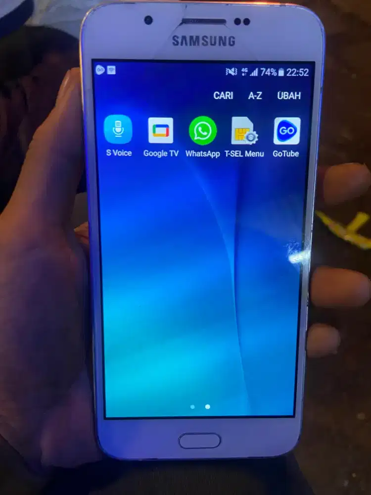 Hp Samsng A8 2015 Nyala normal hp + kabel charger, nego