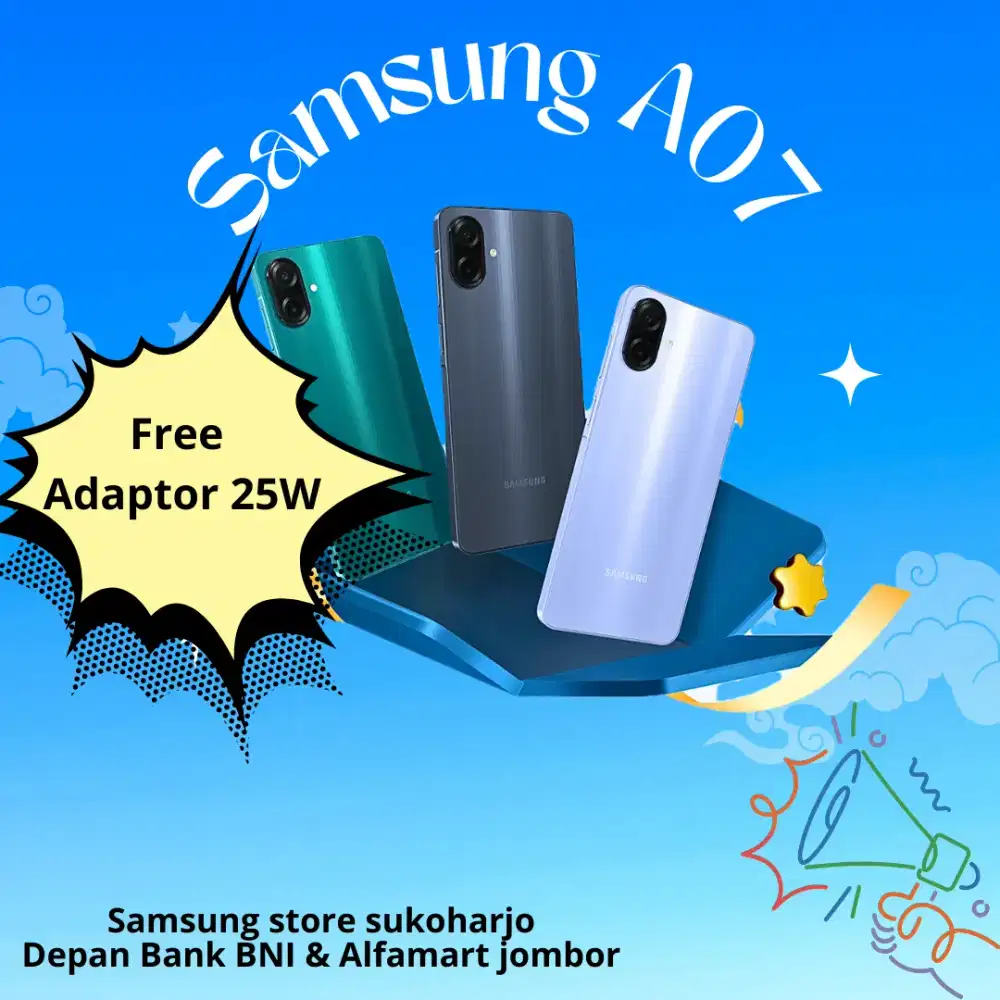 Samsung A07 new garansi SEIN