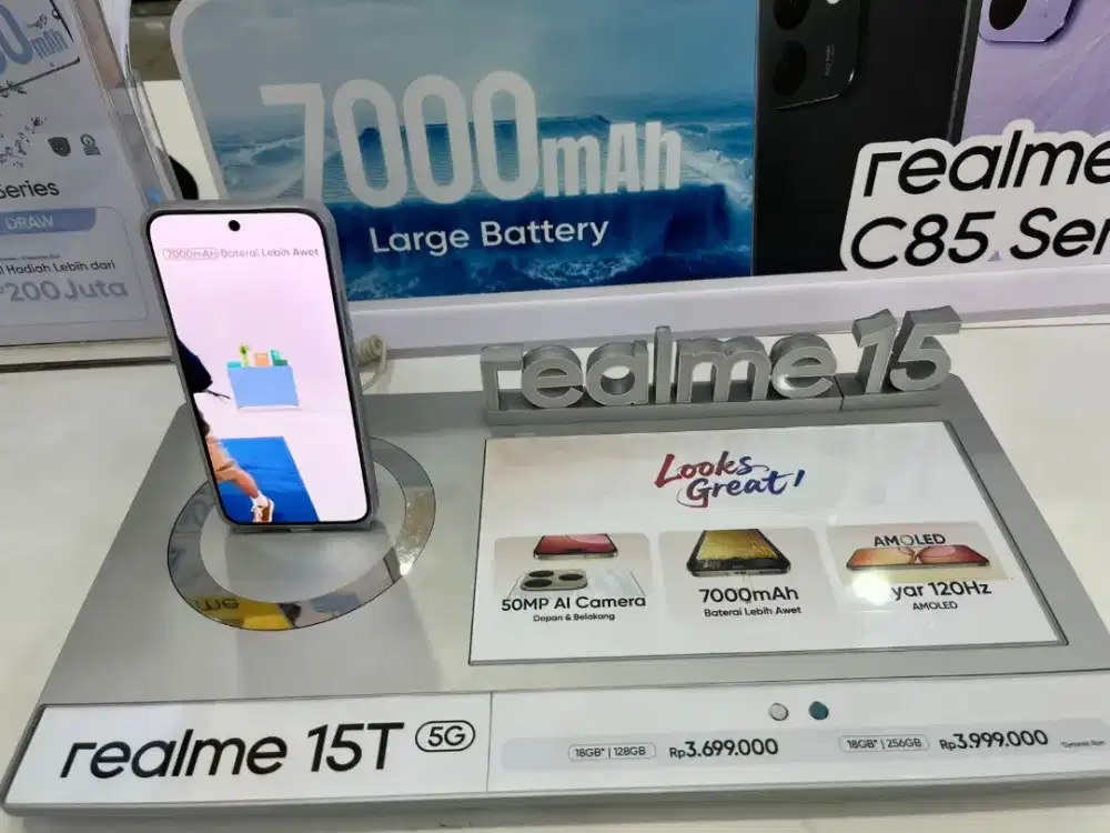 Realme 15 T bunga 0% free 2x cicilan