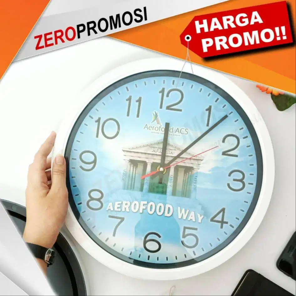 Souvenir Jam Dinding 286H Bulat Eksklusif Cetak Logo Murah