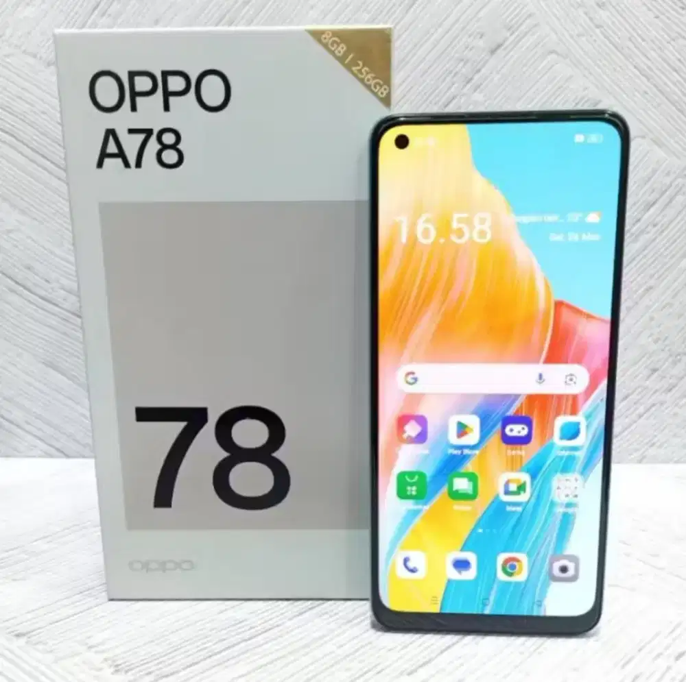 Jual oppo A78 4G, 8+8/256, black, hp mulus dan lengkap bawaan. Nego