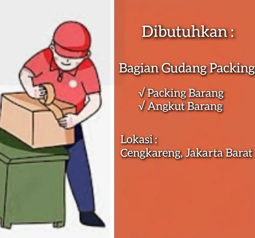 Dibutuhkan bagian Gudang Pria