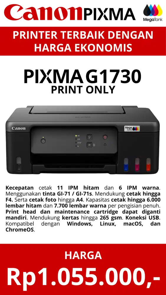 Berbagai Printer CANON PIXMA G SERIES