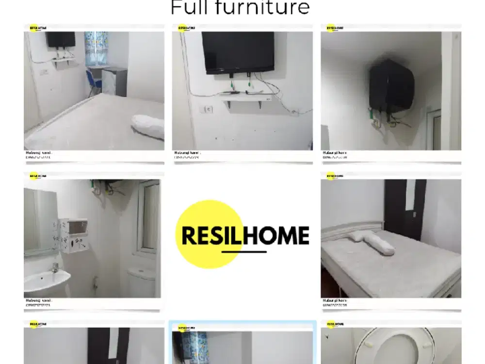disewakan perbulan apartemen studio aeropolis termurah seberang bandara Soekarno-Hatta Tangerang neglasari banten ar2 aeropolis residence 2 full furnished furniture lengkap murah