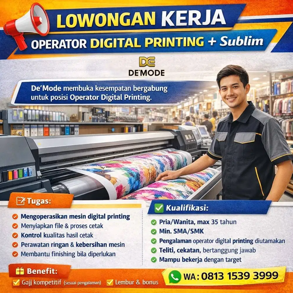 LOKER OPERATOR DIGITAL PRINT