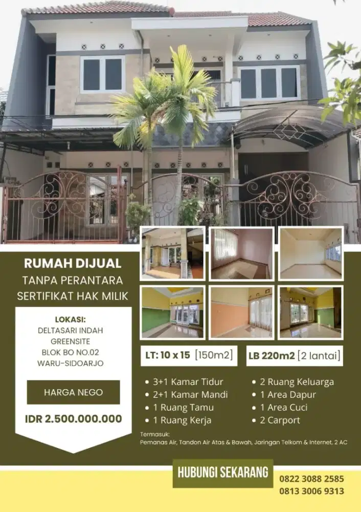 RUMAH DIJUAL CEPAT DELTASARI INDAH