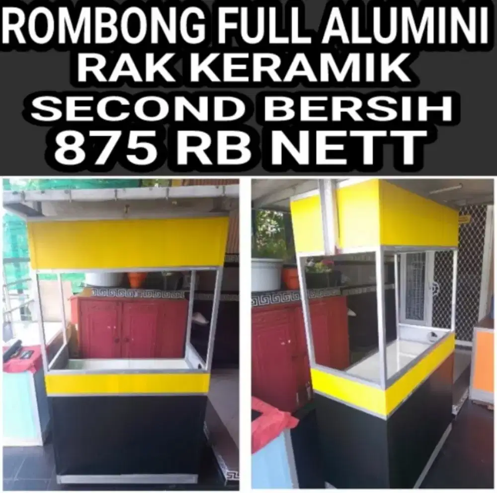 ROMBONG FULL ALUMINI SECOND BAIK ALAS KERAMIK HARGA 875 RB NETT