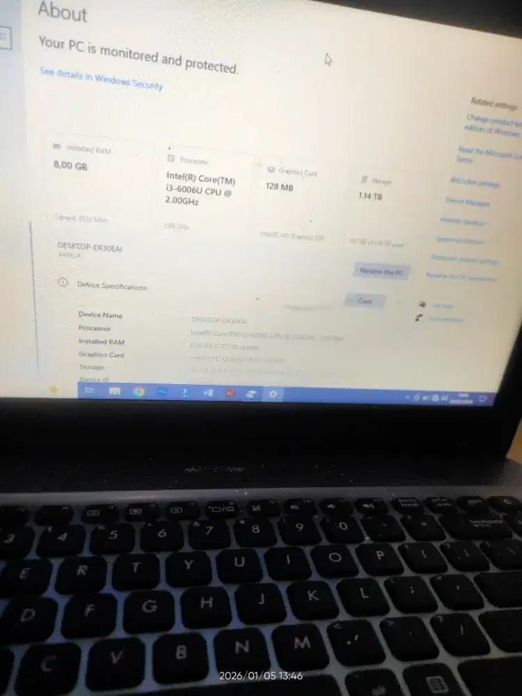 Asus x441u core i3 gen 6 ngebut ssd 256
