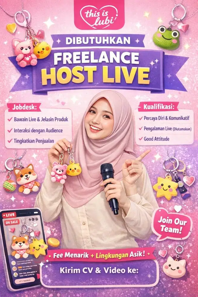 DIBUTUHKAN FREELANCE HOST LIVE