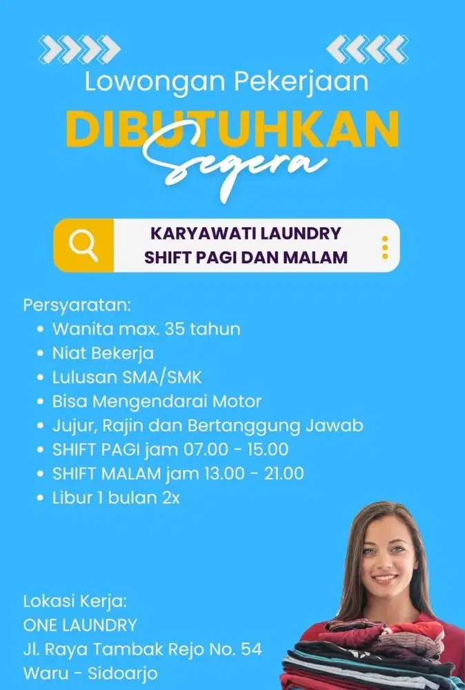 Lowongan kerja laundry