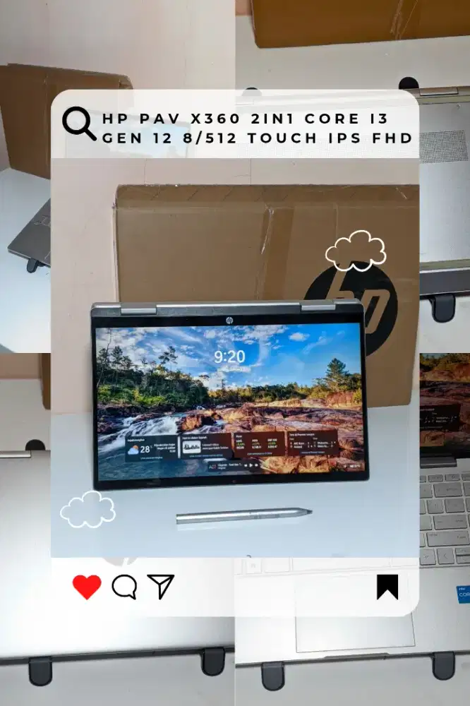 Hp Pavilion X360 2-in-1 Laptop 14-ek0113tu core i3-1215u Gen12 8/512