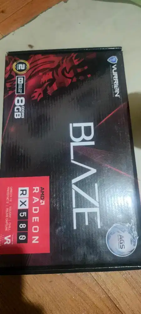 Jual amd radeon 580 + psu, pemakaian baru 8 bulan