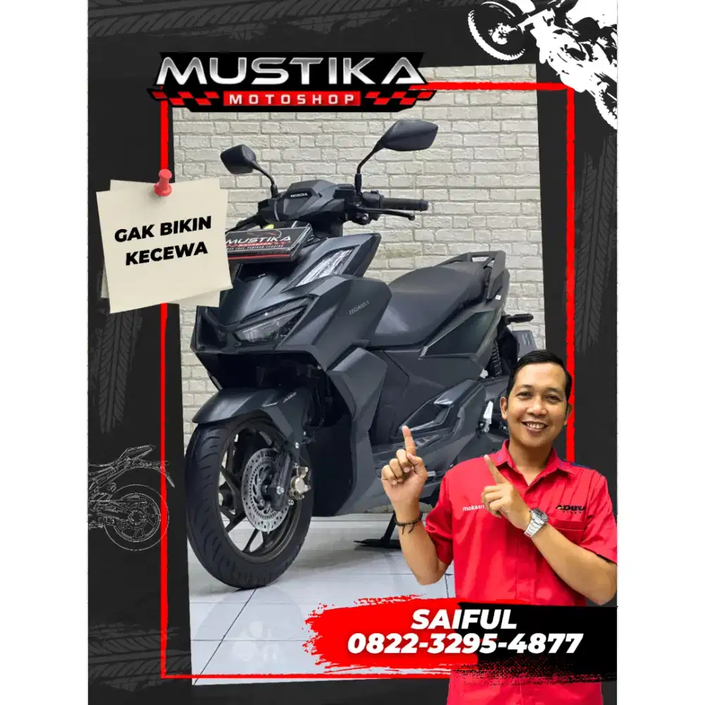 Perfect Condition!!Honda Vario 160cc ABS 2024 Black Matte Mlus-Mustika