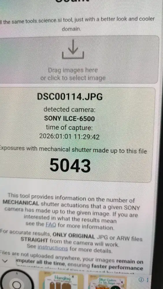 Kamera Sony A6500 + Lensa Kit mulus