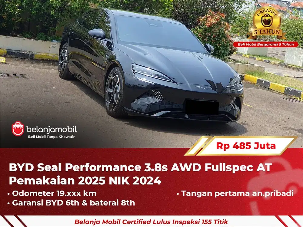 [ GARANSI 5TH ] BYD Seal Performance 3.8s AWD Fullspec AT 2024 2025