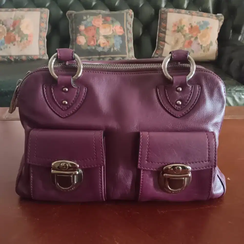 Tas Wanita Mark Jacobs Leather Satchel Handbag Authentic