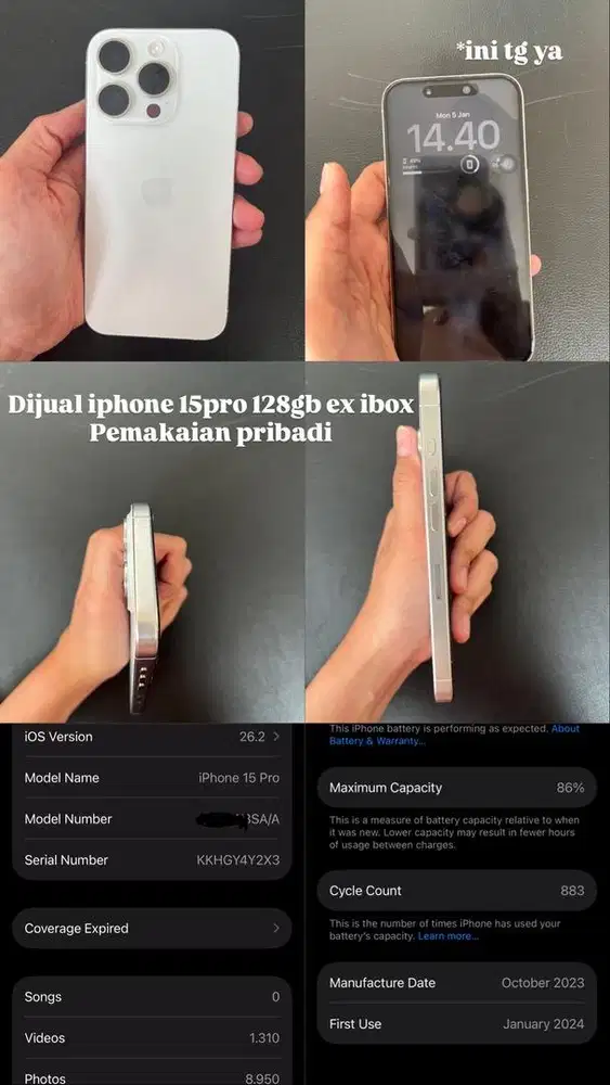 Iphone 15Pro 128gb ex Ibox