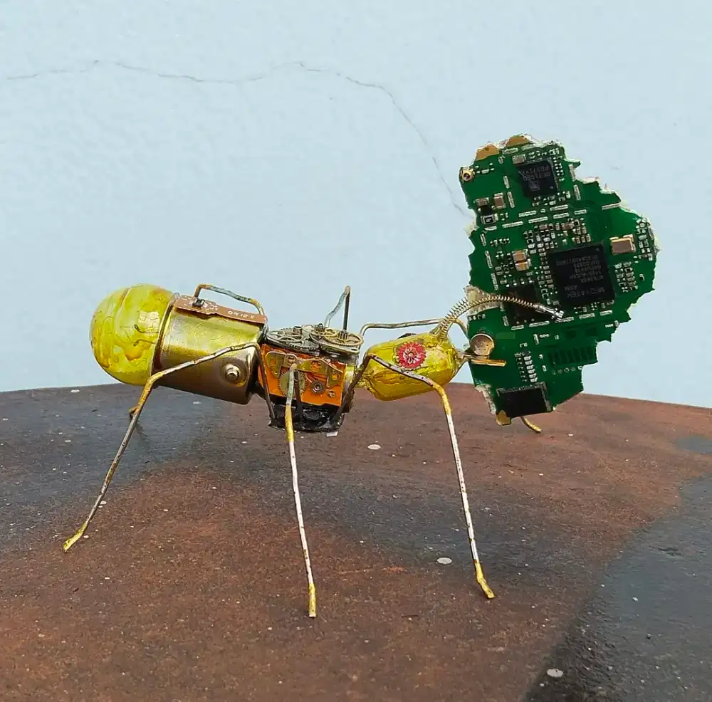 Steampunk insect tintoys mainan robot lawas vintage jam sepeda antik